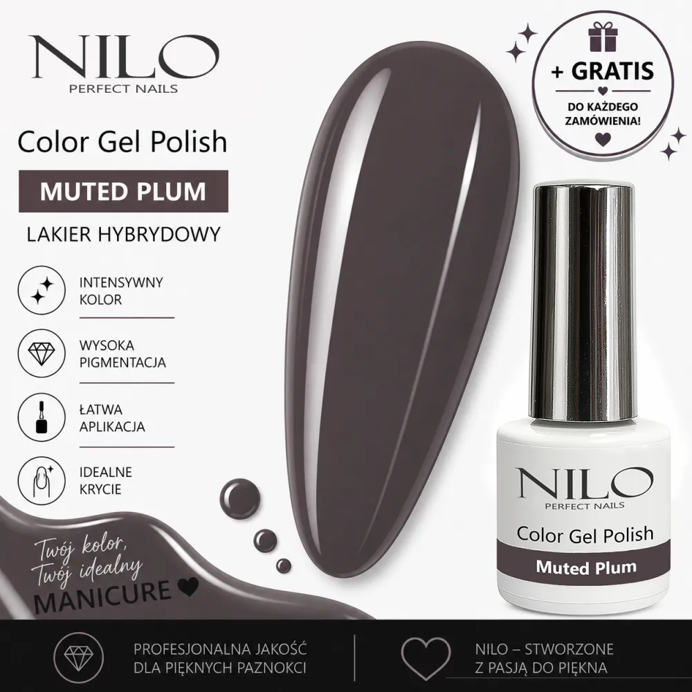Lakier Hybrydowy Muted Plum - NILO no.76